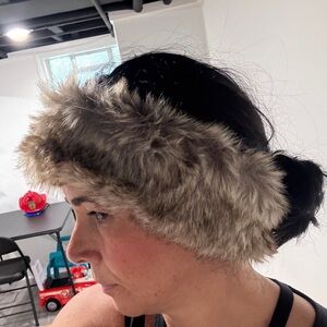 Mossimo Supply Co. Faux Fur Headband in Brown and Cream